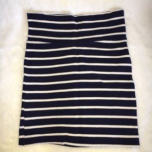 Forever 21 Navy Striped Skirt
